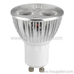 gu10 3x2w spotlights aluminium housing led spot lights gu10 base 4w 300lm