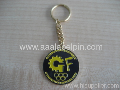 fashion embossed enamel keychains