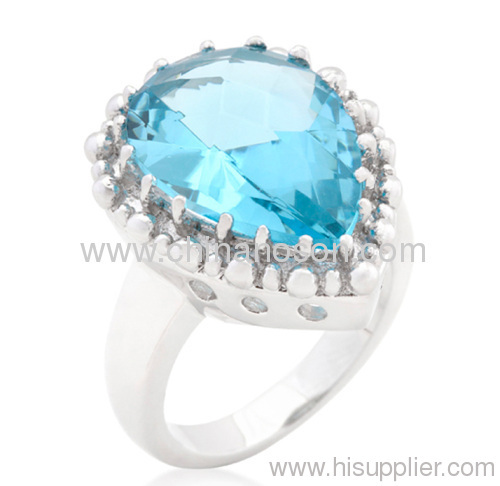 Lovely Teardrop Gemstone Women Jewelry Ring