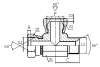 FB BSP FEMALE/BSP MALE HYDRAULIC TEE ADAPTOR FITTINGS HYDRAULIK ADAPTOR