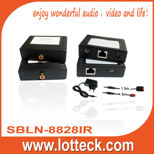 Digital Audio+IR extender over lan cable Cat5/5e/6