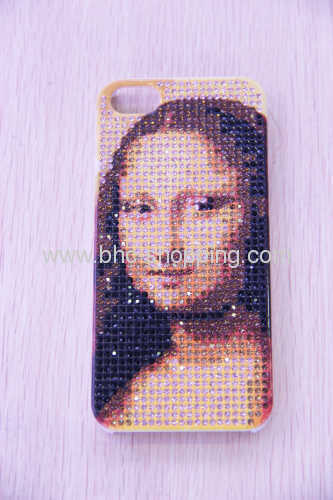 for iphone 5 Mona Lisa diamond pattern phone case