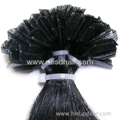 Keratin Hair Extensions of I-/U-/V-/Micro-tipped Indian Remy Hair, Various Colors are Available