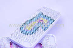 heart-shape diamond pattern case for iphone 5