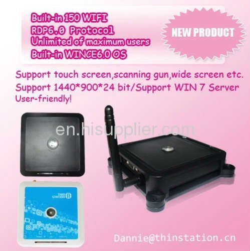 Thin client WIFI ,3USB2.0,n380w standard use with host ,VGA,HDMI support 1440*900,24bit 