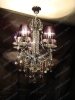 5 bulb candle chandelier lamp, crystal candle chandelier