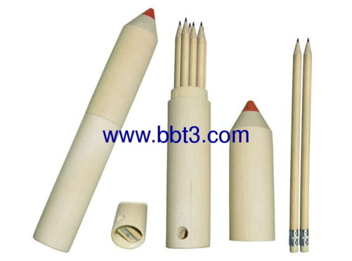 Promotional 9pc HB pencil in one wooden tube