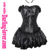 Black Sexy Dot Corset with Dress