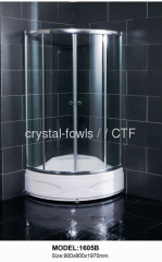 High tray economic polished silver frame shower enclosure