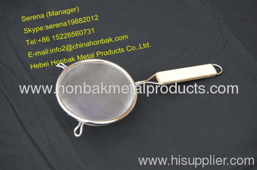 Single fine mesh strainer,Stainless steel /tinned wire
