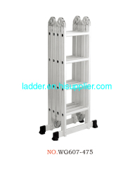 aluminum foldable ladder multipurpose ladder multifunctional ladder 4X4steps 4.75m 16rungs 15.58feet 4 section 4 rung