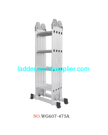 multipurpose ladder multifunctional ladder aluminum foldable ladder 4X4steps 4.75M 16rungs 15.58feet