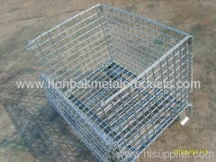 galvanized storage cage warehouse metal storage cage folding cage