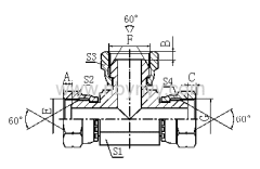 DB BSP FEMALE 60° CONE TEE ADAPTOR FITTINGS HYDRAULIC ADAPTER