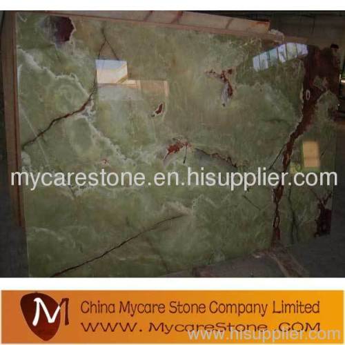 green onyx slab and tile
