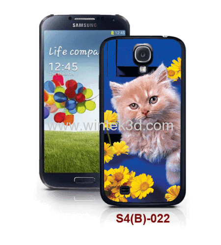 Cat picture Samsung galaxy S4 3d case,pc case rubber coated