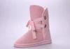 Pink Casual Childrens Winter Boots , 31 Size Micro Fiber Shearing