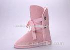 Pink Casual Childrens Winter Boots , 31 Size Micro Fiber Shearing