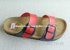 Two Belts Comfort Cork Slippers , 7 Size Red Soft Footbed Slippers