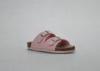 Two Belts Cork Sandal , 8 Size Pink Summer Textile For Walking