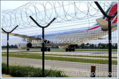 Galvanized+powder coated Airport Perimeter Fence