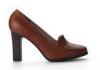 Spring High Heel Pump Shoes , 6 Size Leather Stacked Wedge Heel