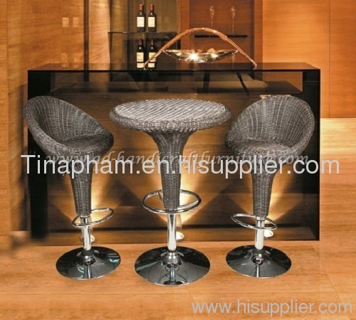 poly rattan bar set