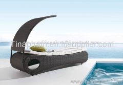 poly rattan sunbed set