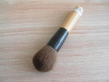 Mini soft Goat hair Blush Brush with Natural wooden Handle