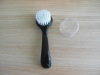 Nylon Hair Plastic Face cleaning brush with Black Handle