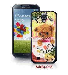 Dog picture Samsung galaxy S4 3d back case with 3d picture,pc case rubber coated