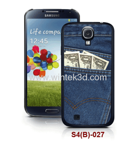 Money picture Samsung galaxy SIV case with 3d picture, pc case rubber coated