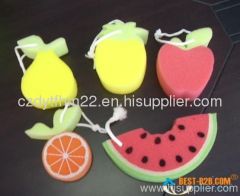 fruit shape bath cleaning sponge