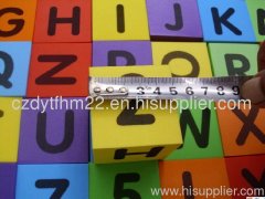 square shape number playing sponge