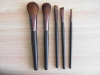 Shiny Brown 5pcs Makeup Brush Kits