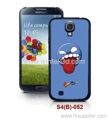 Funny face picture Samsung galaxy SIV case, 3d picture,pc case rubber coating, with 3d picture,