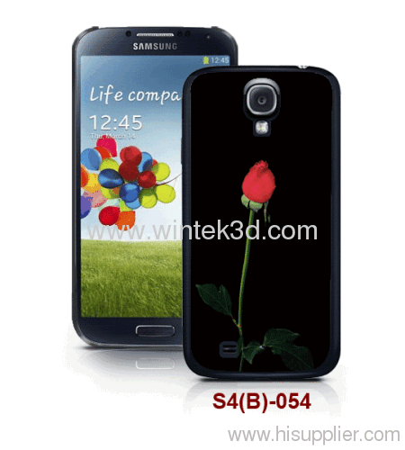 Flower Samsung galaxy SIV case, 3d picture,pc case rubber coating, with 3d picture