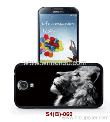 Leo picture Samsung galaxy SIV case, 3d picture,pc case rubber coating, with 3d picture, multiple colors available