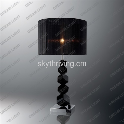 black crystal table lamp, hotel desk lamp