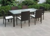 Outdoor wicker Stephanie 6 Seater dining sets