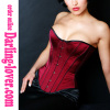 Red Simple Classice Overbust Corset