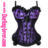 Purple Sexy Lace Dot Corset