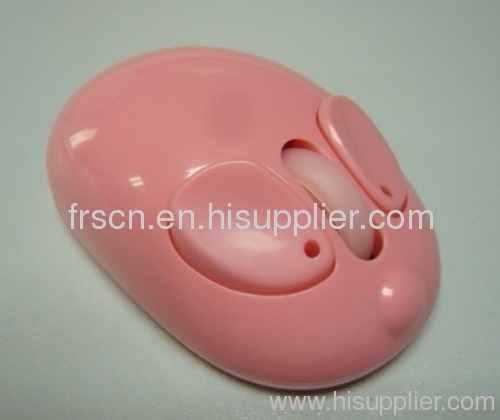 Pink mini cute 2.4Ghz wireless animal shape mouse