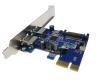 2 Ports USB 3.0 PCI-E Card With Low Profile Bracket