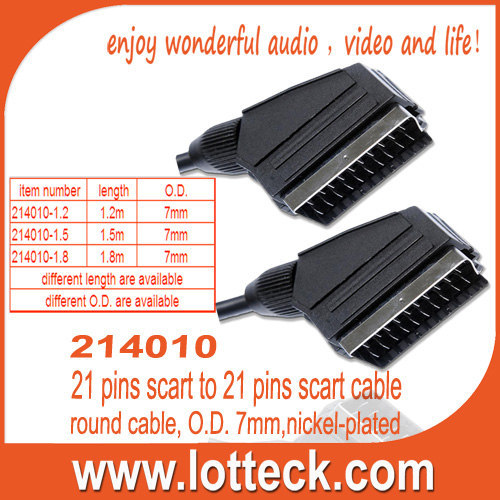 21 pins scart to 21 pins scart cable