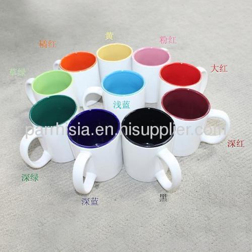Sublimation 11oz Color in side Mug ( 10 color )