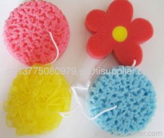 flower shape bath cleaning sponge