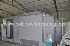 Electrostatic powder coating spray booths