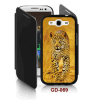 Leopard picture Samsung Galaxy Grand DUOS(i9082) 3d case with cover,pc case rubber coated,with leather cover