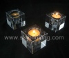 glass candlestick holder, crystal candleholder